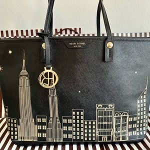 SOLD Henri Bendel limited edition NYC skyline tote